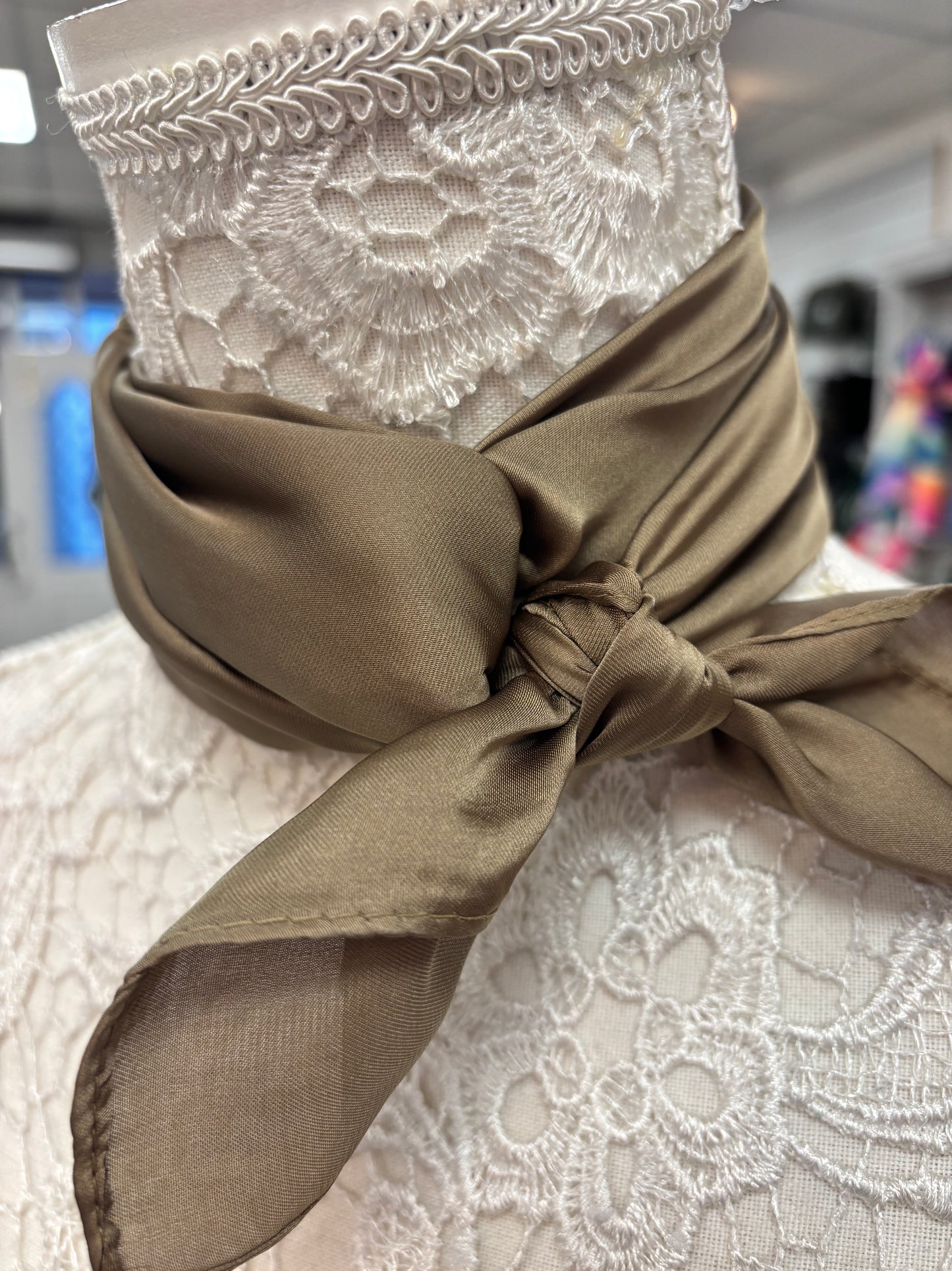 Kali Solid Color Silk Square Scarf