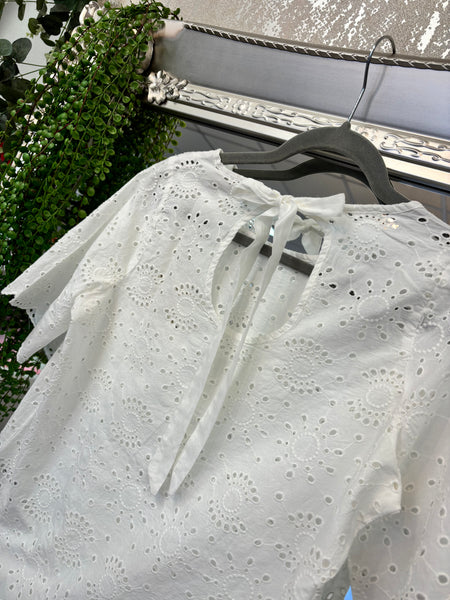 Angie White cotton blouse