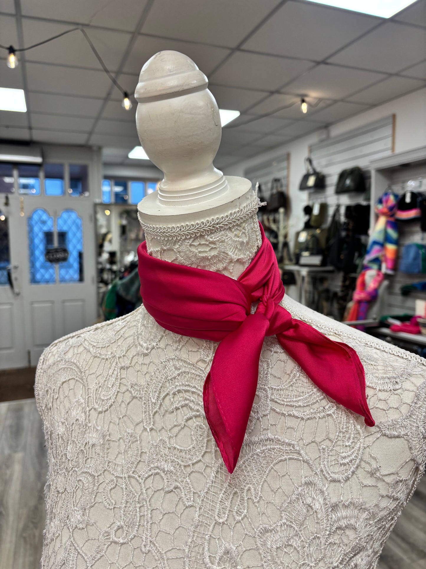 Kali Solid Color Silk Square Scarf