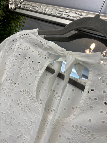 Angie White cotton blouse