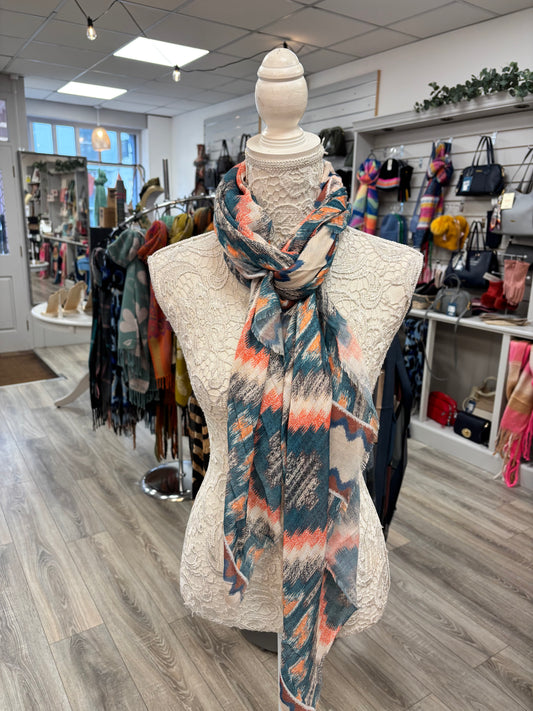 Lyra Aztec print scarf