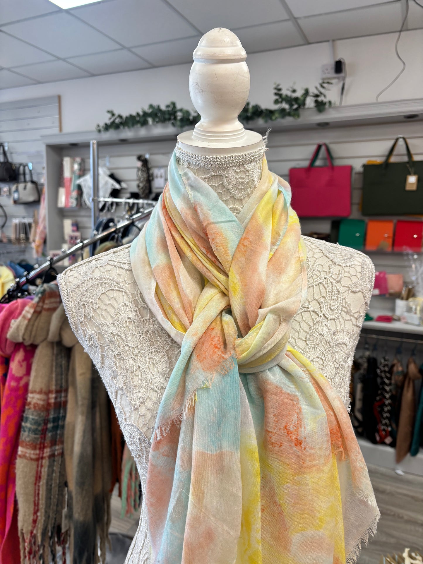 Marble scarf- lemon