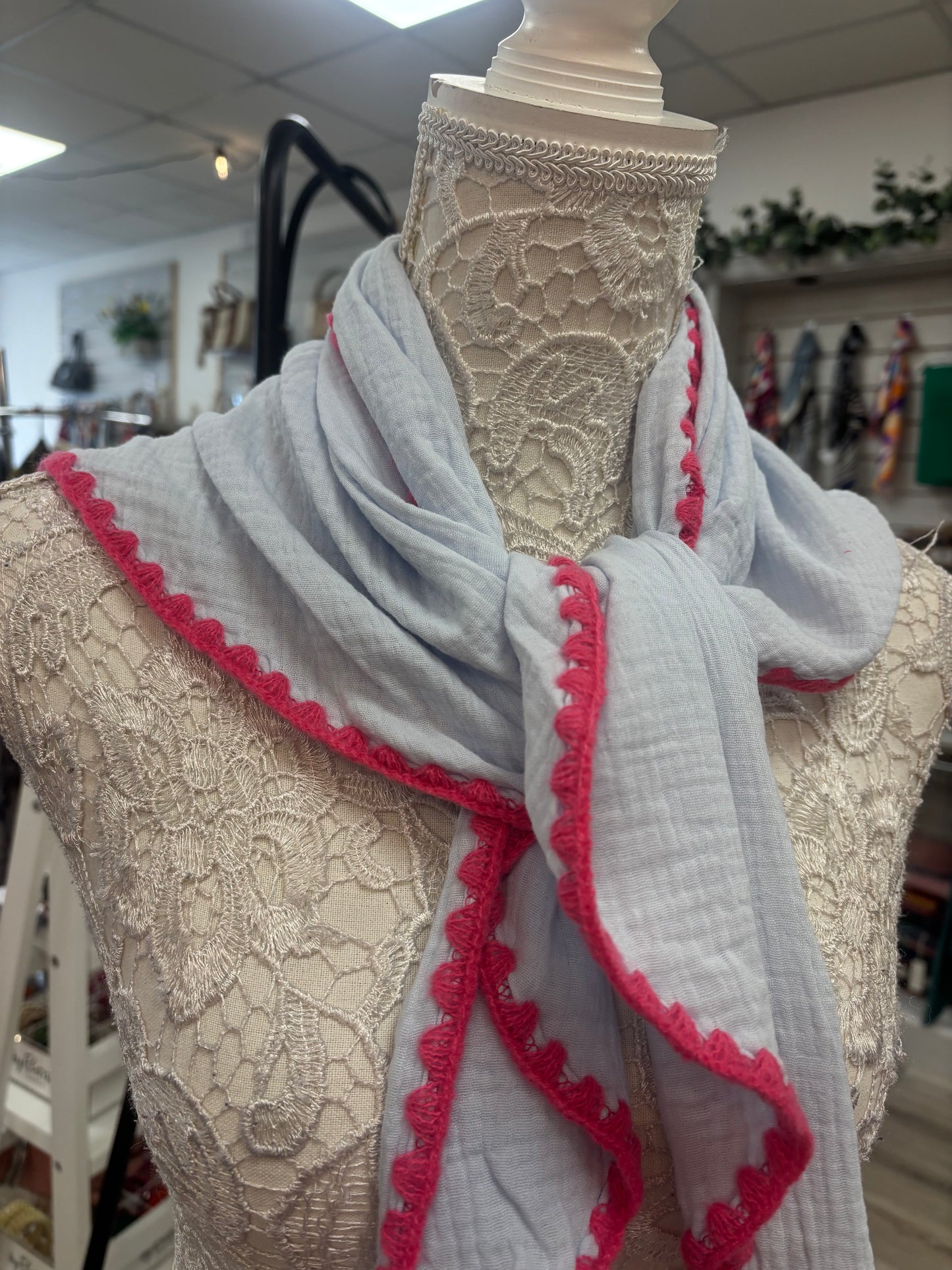 Cherith cheesecloth triangle scarf