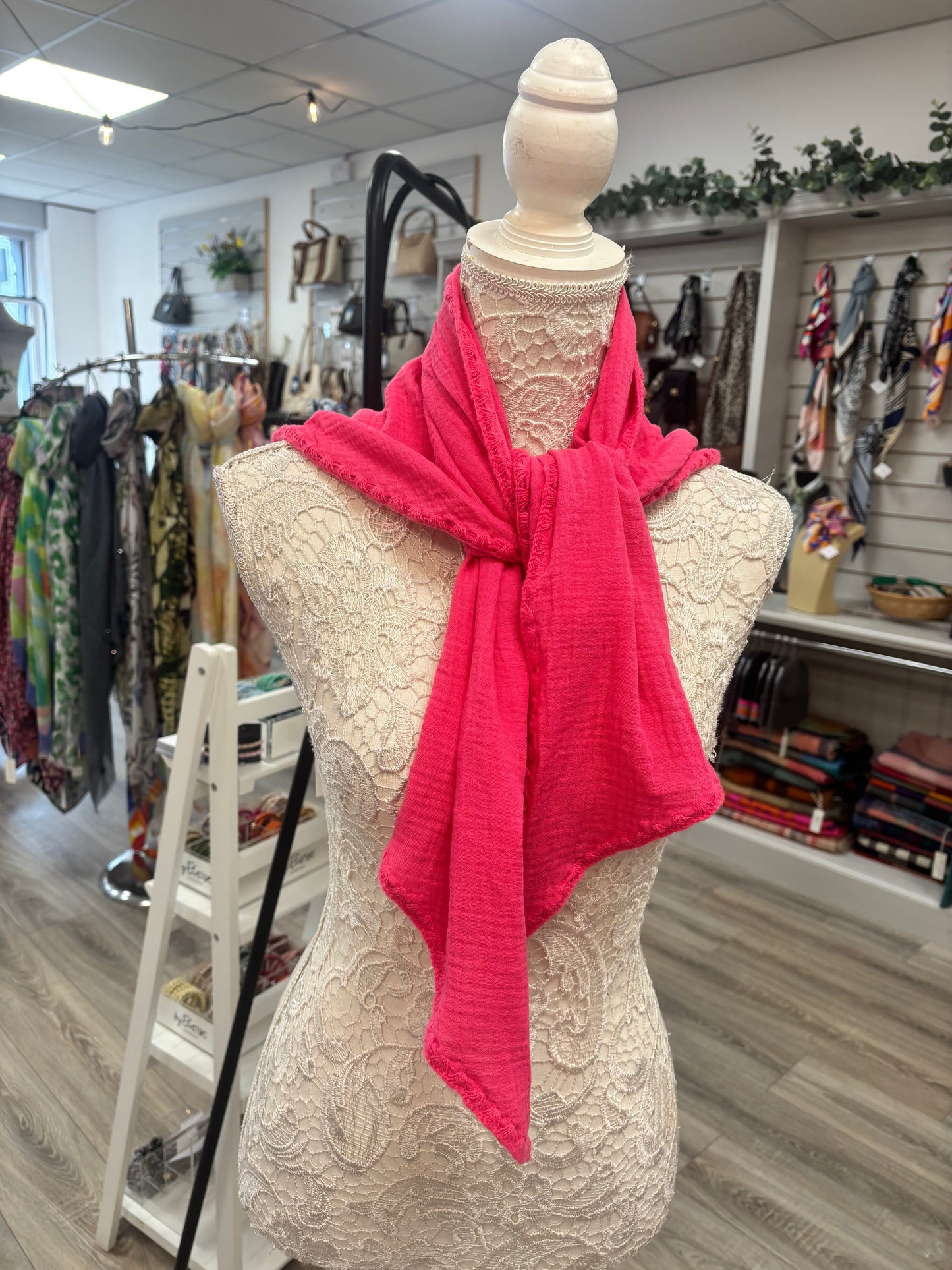 Cherith cheesecloth triangle scarf