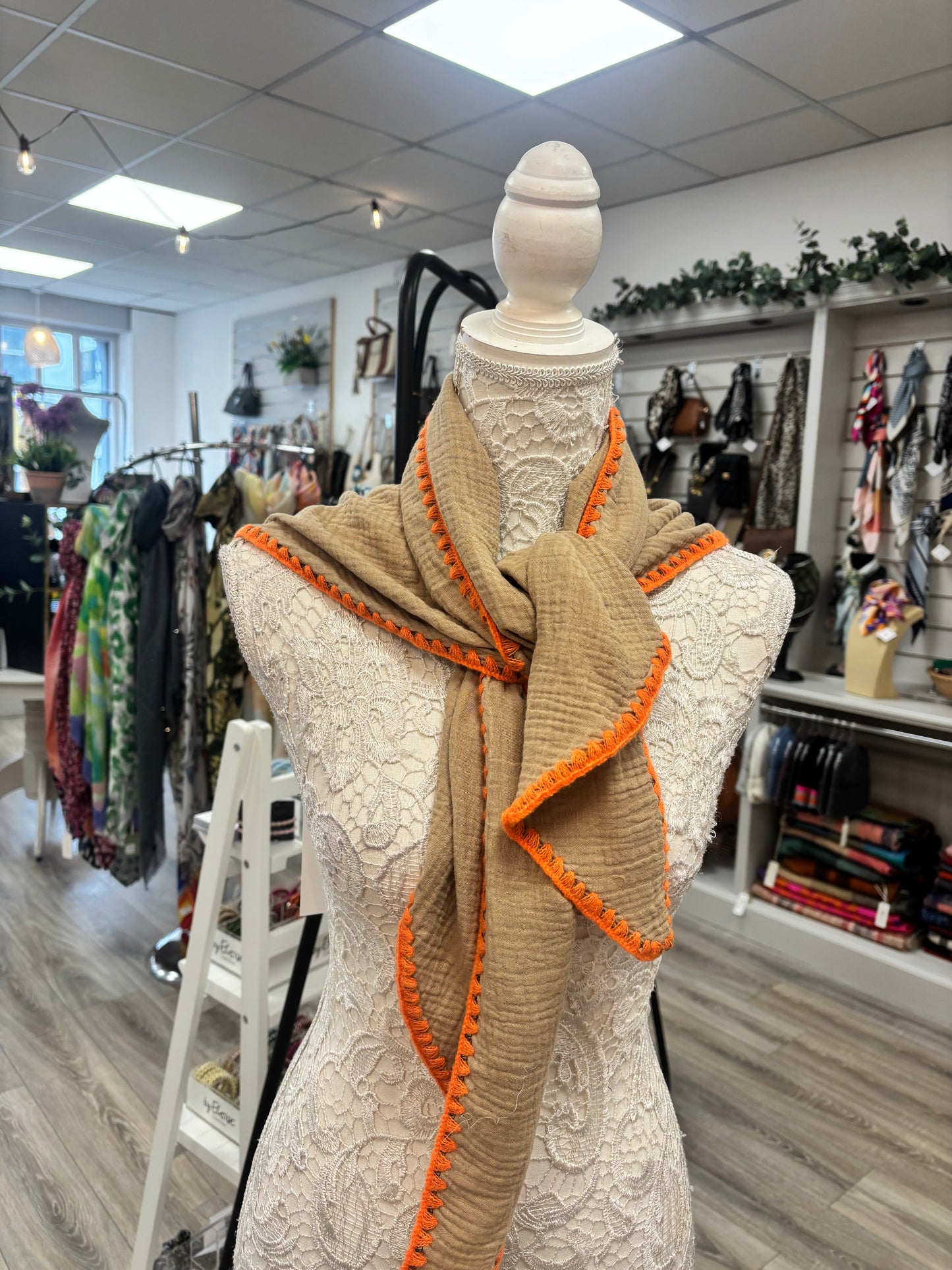 Cherith cheesecloth triangle scarf