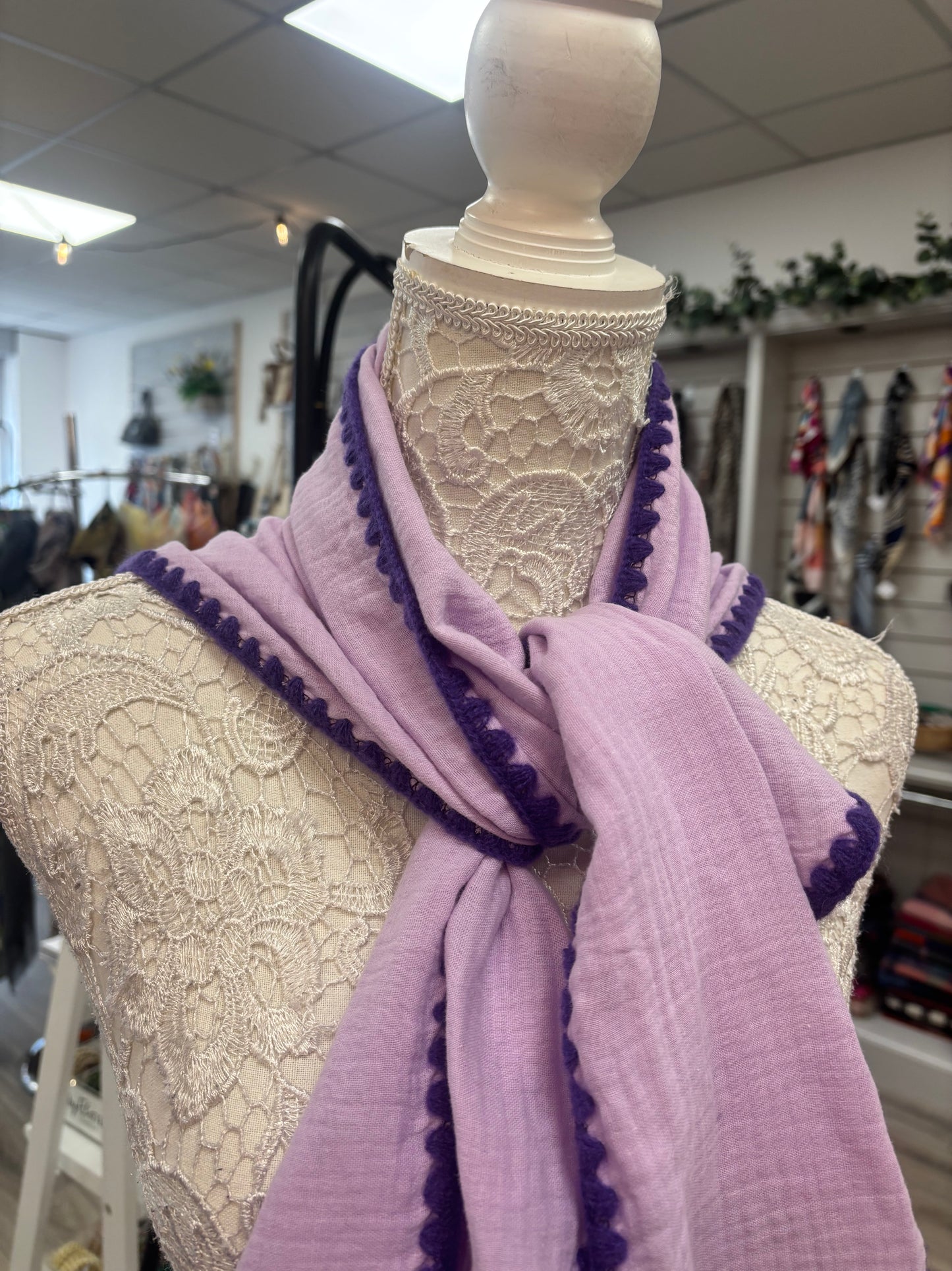 Cherith cheesecloth triangle scarf
