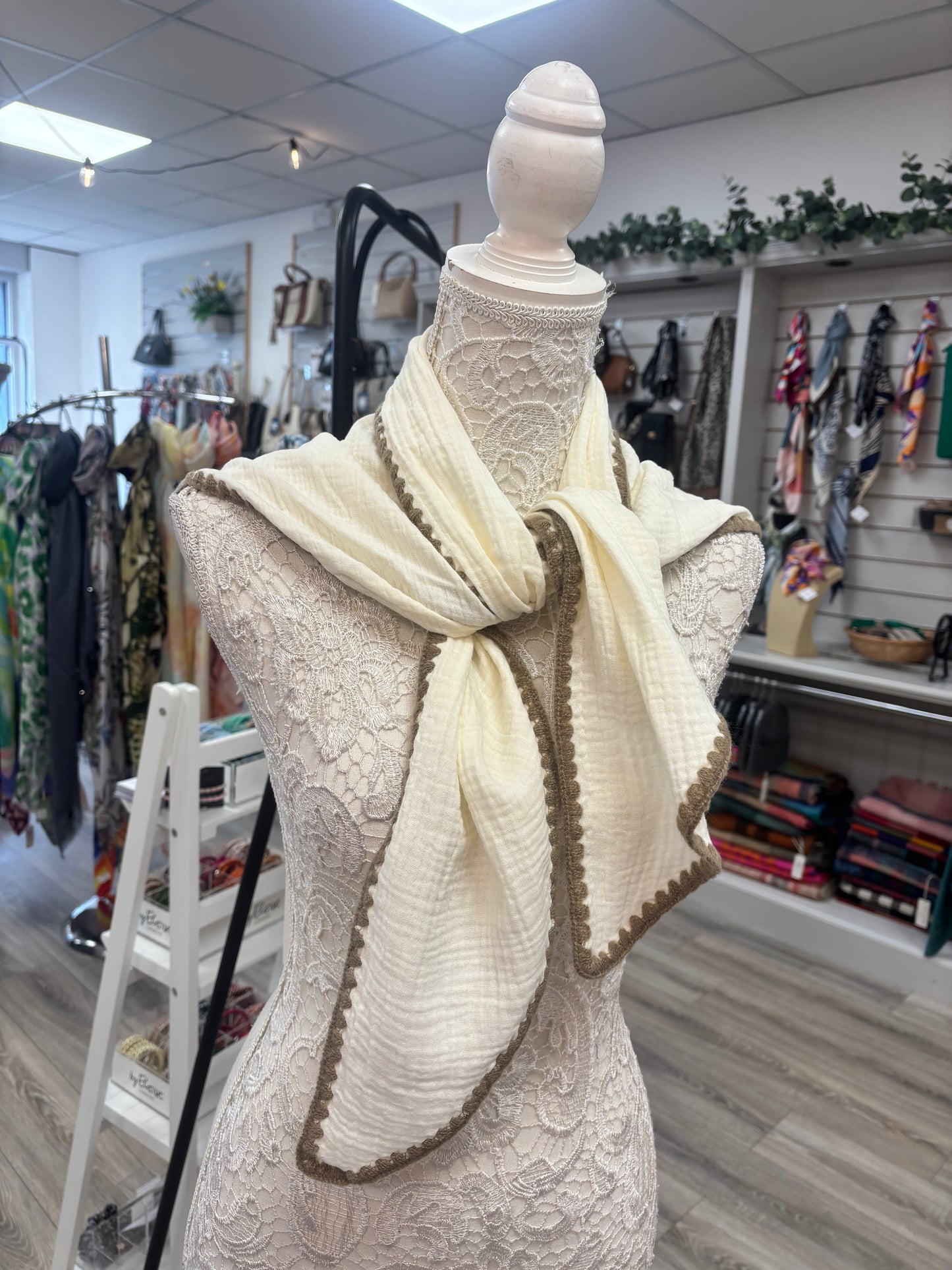 Cherith cheesecloth triangle scarf