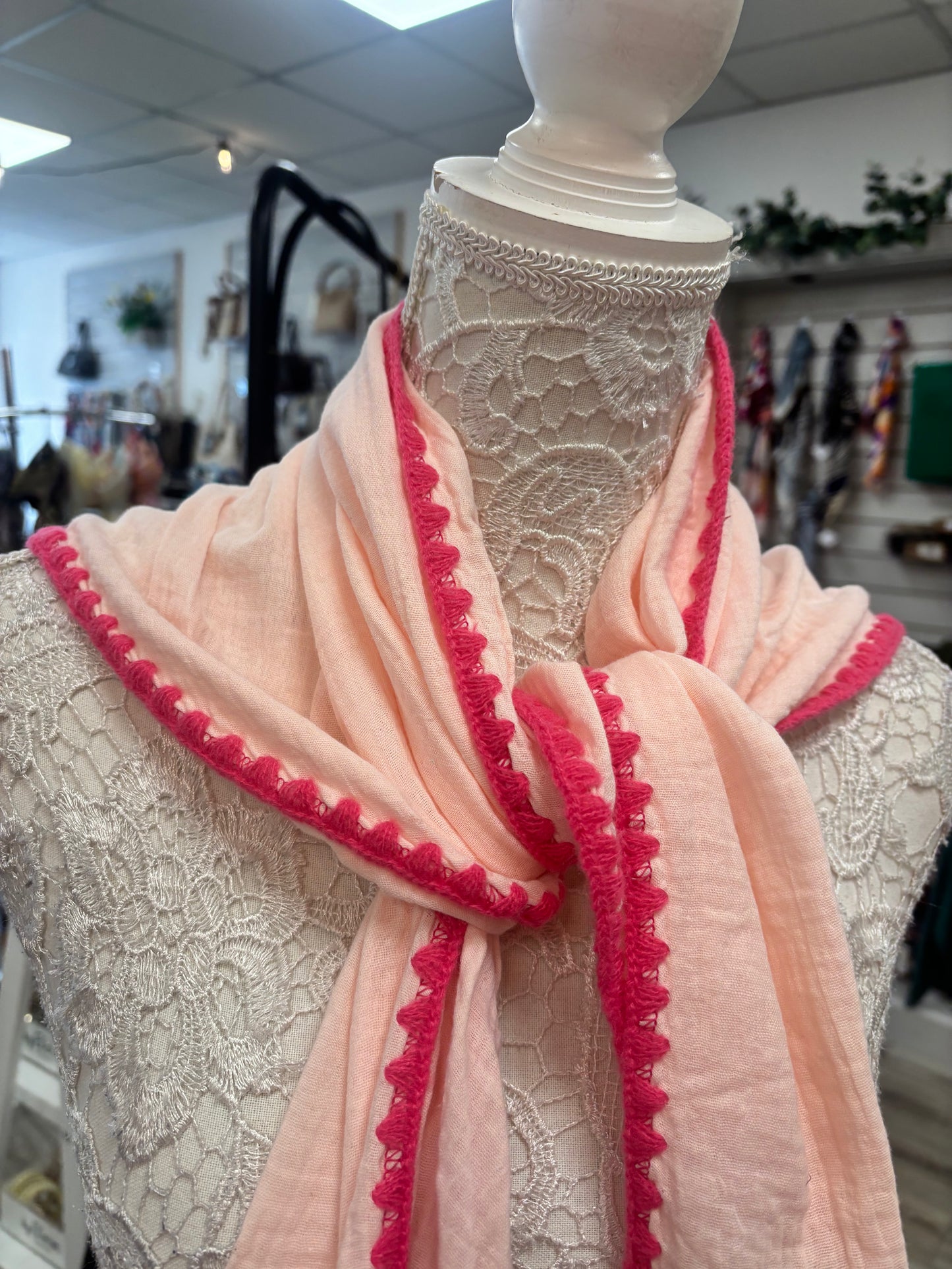Cherith cheesecloth triangle scarf