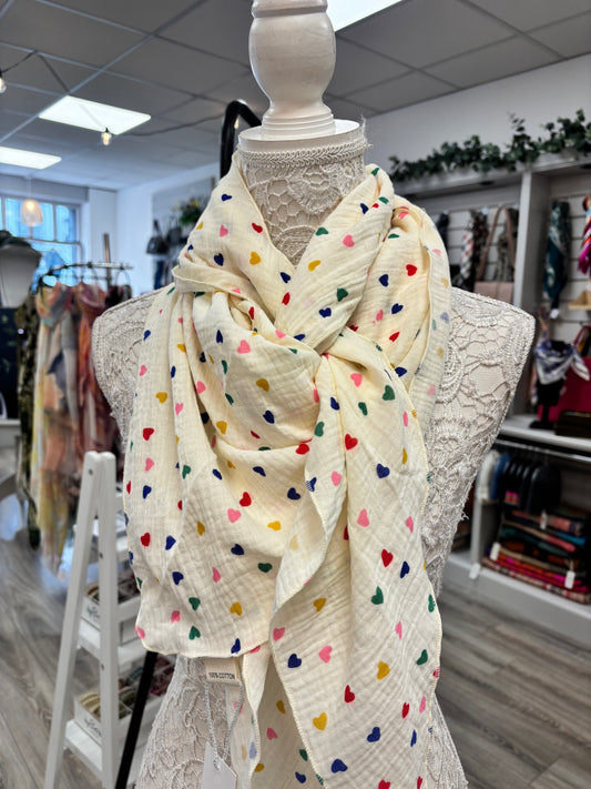 Lena heart scarf