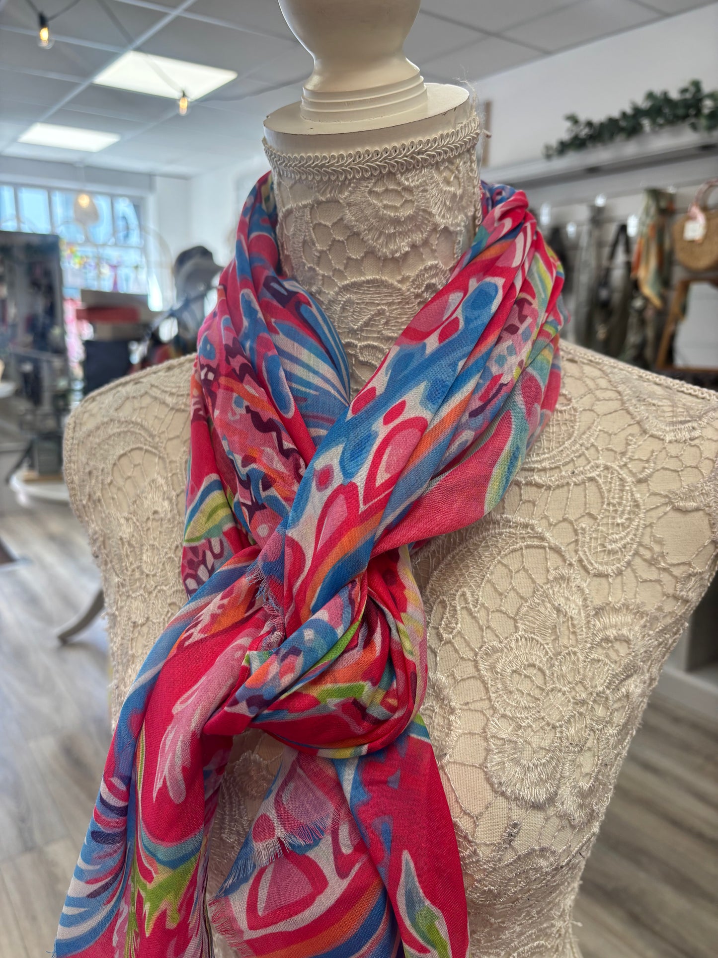 Lorena abstract summer scarf