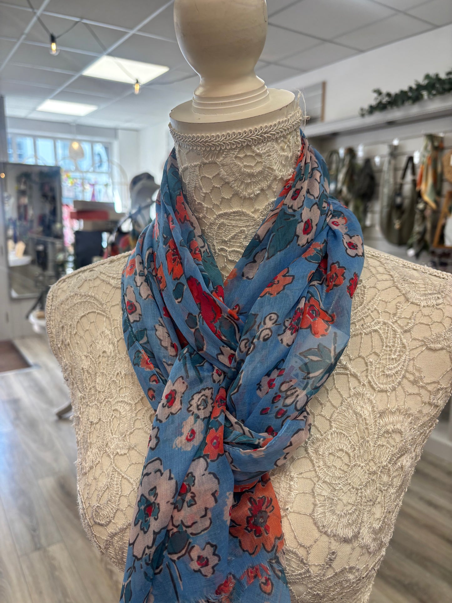 Gina ditsy flower print scarf