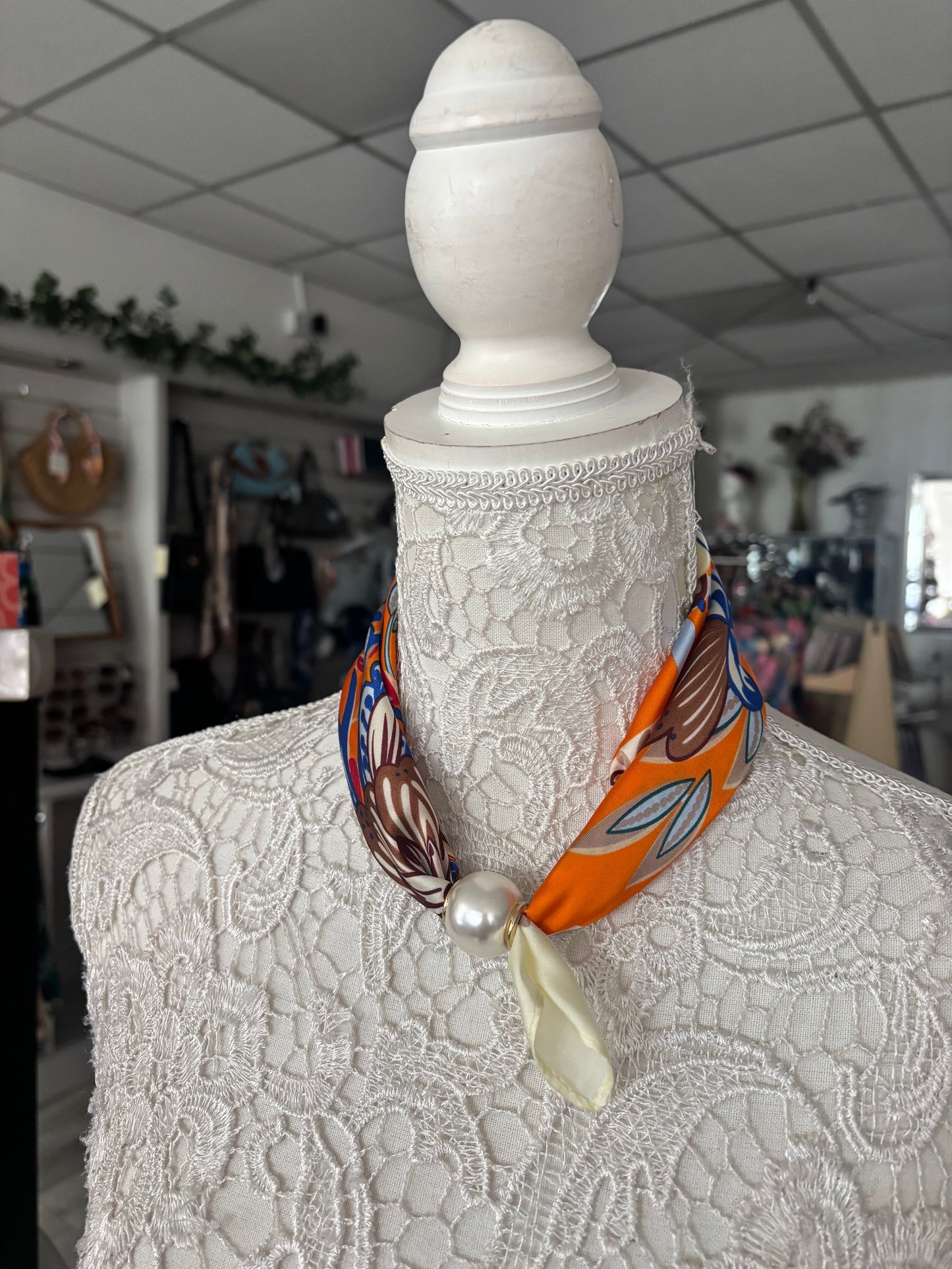 Oaklyn magnetic pearl scarf