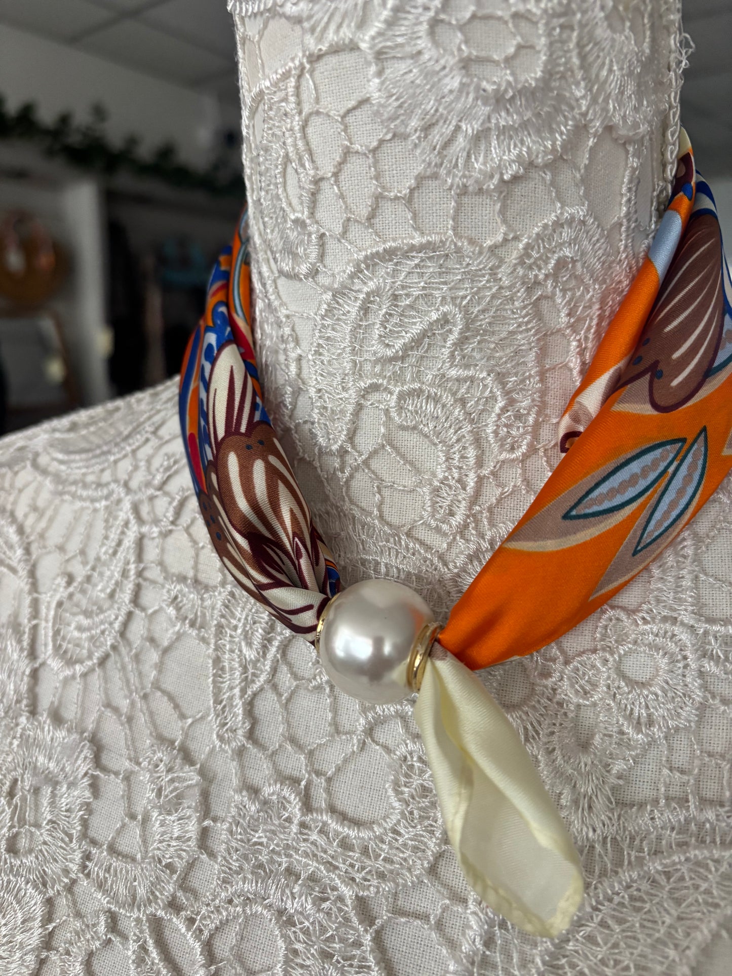 Oaklyn magnetic pearl scarf