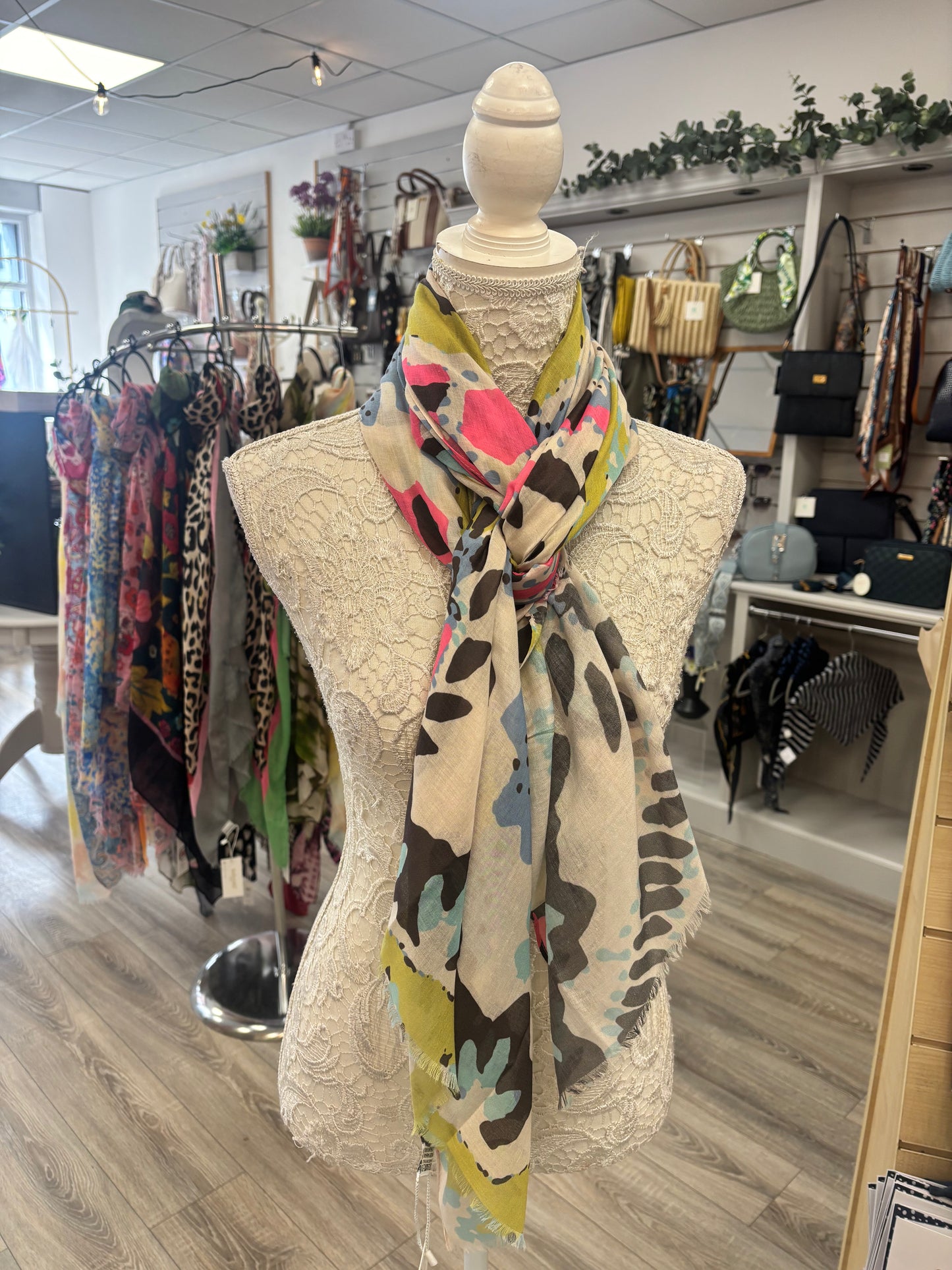 Clara abstract flower scarf