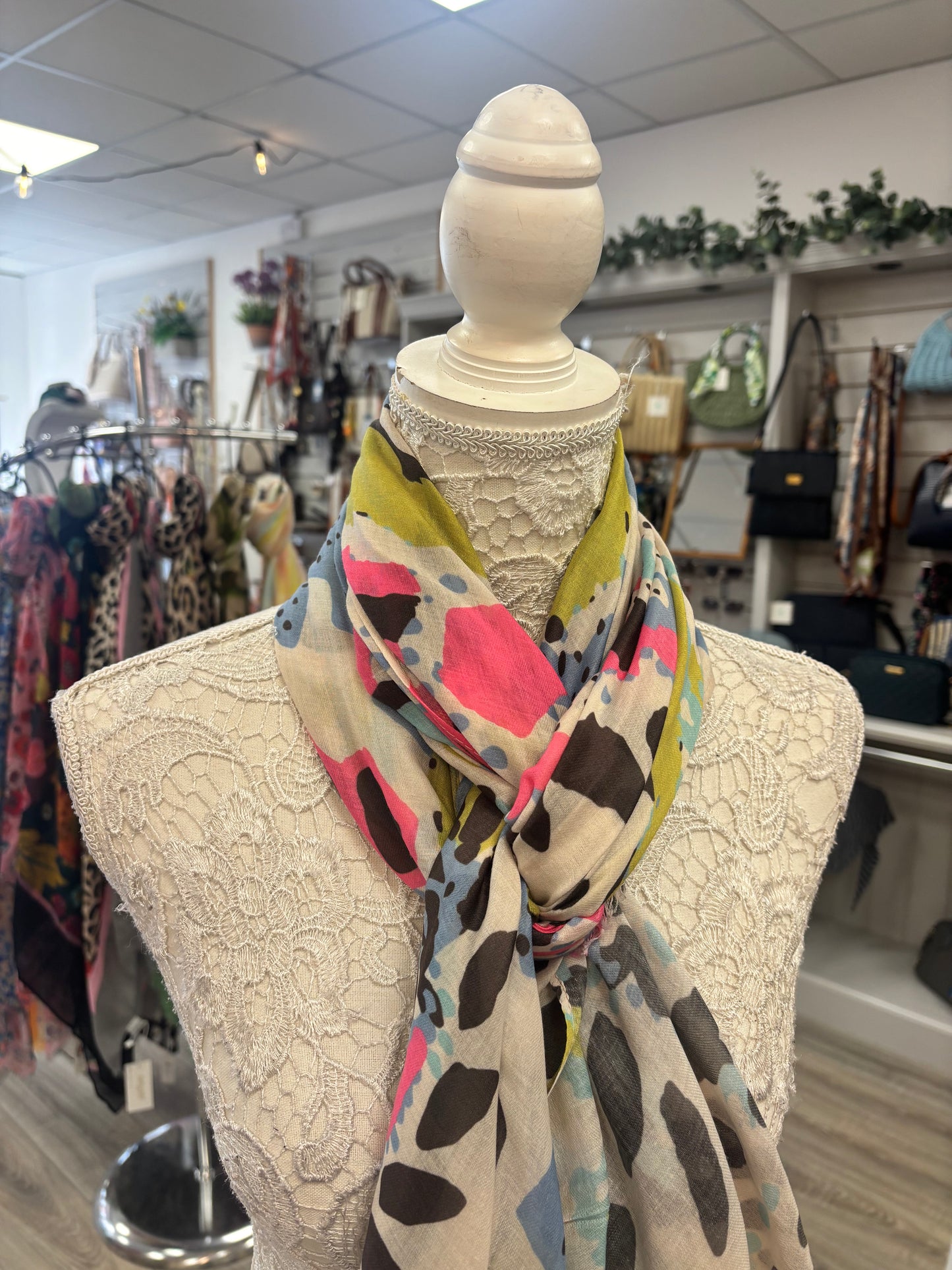 Clara abstract flower scarf