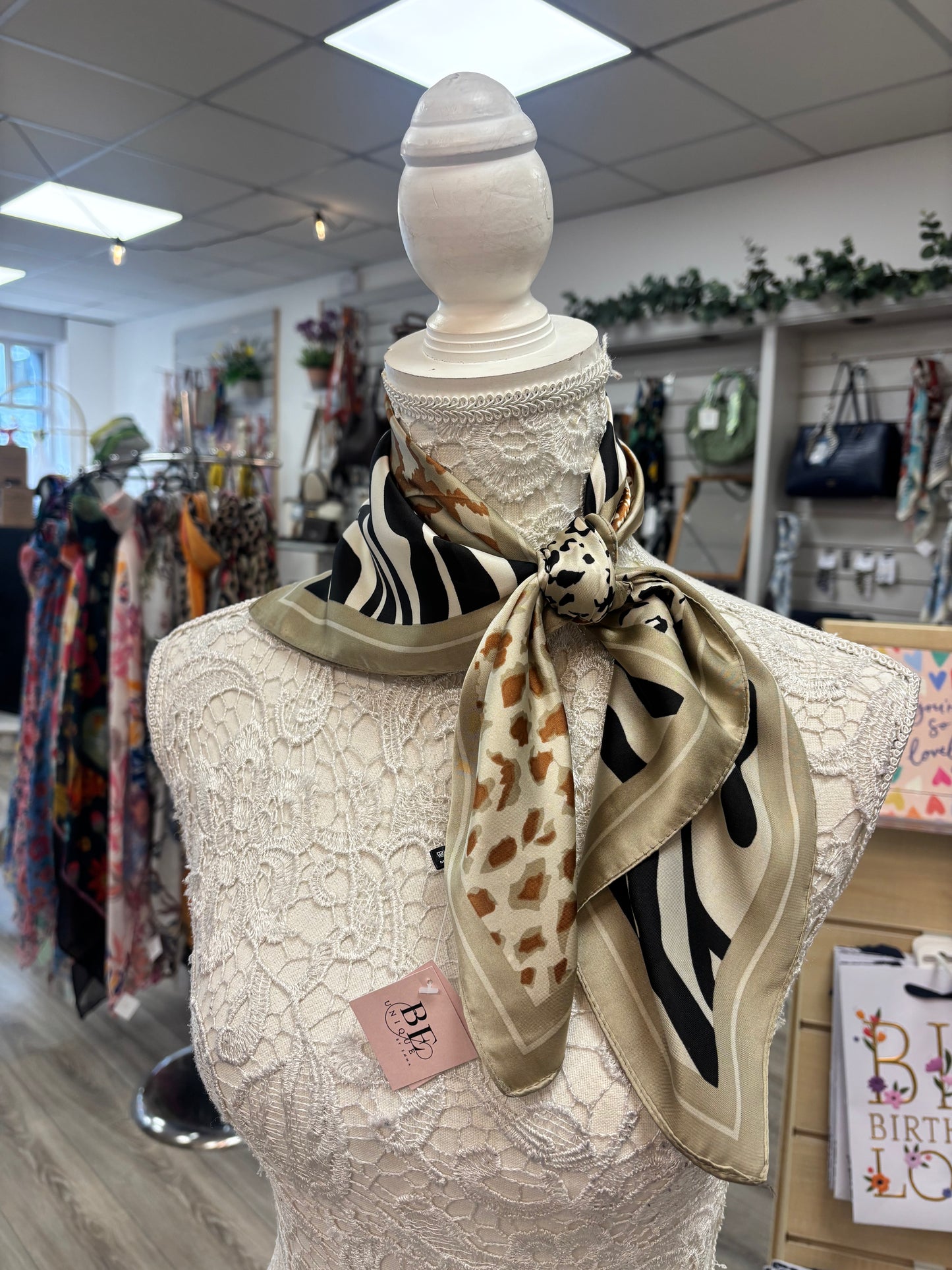 Gina animal print scarf