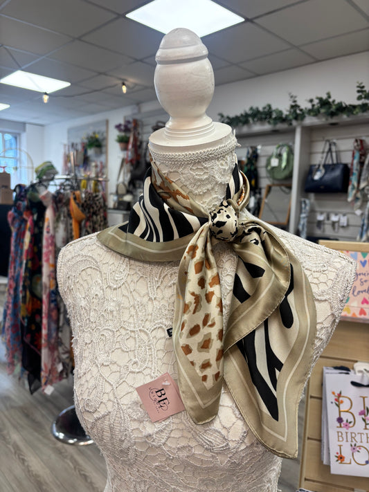 Gina animal print scarf