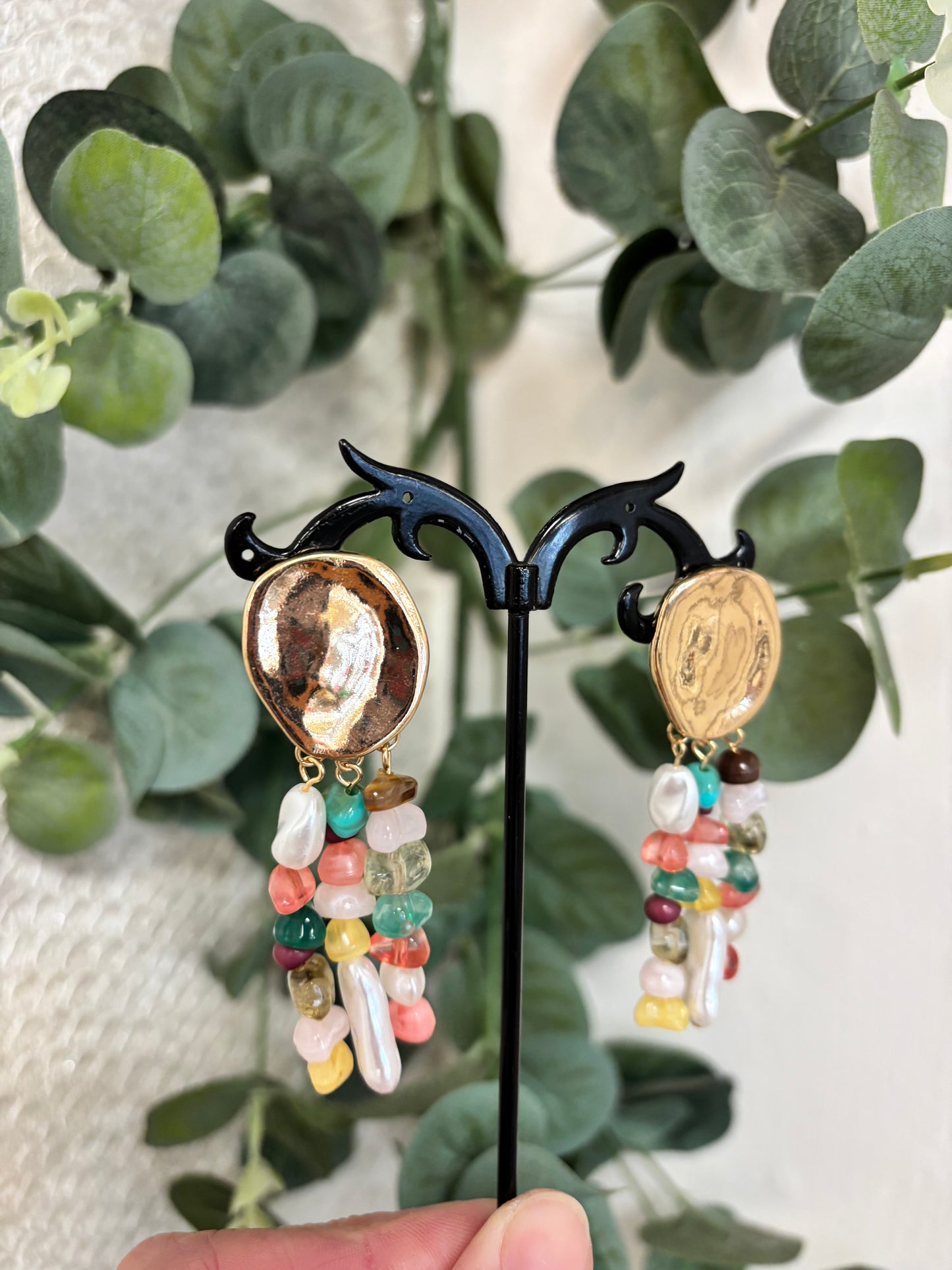 Charley drop bead earrings