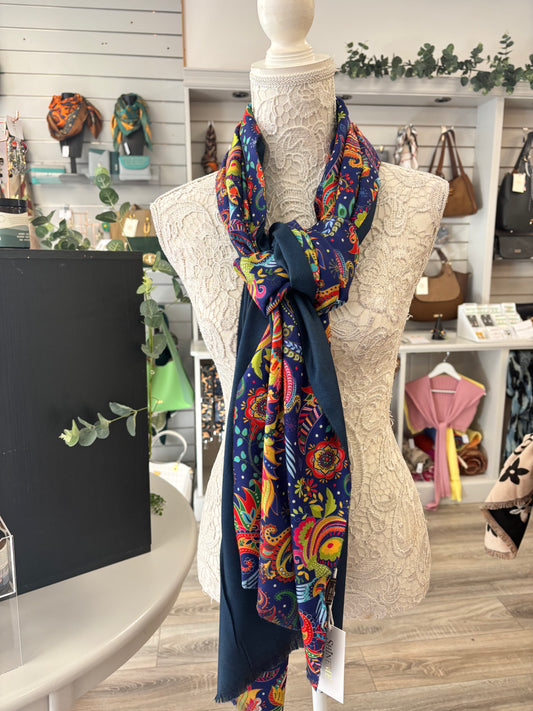 Paisley print scarf