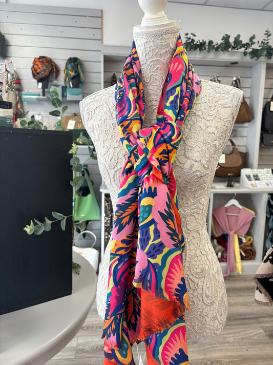 Betsie Bright floral scarf