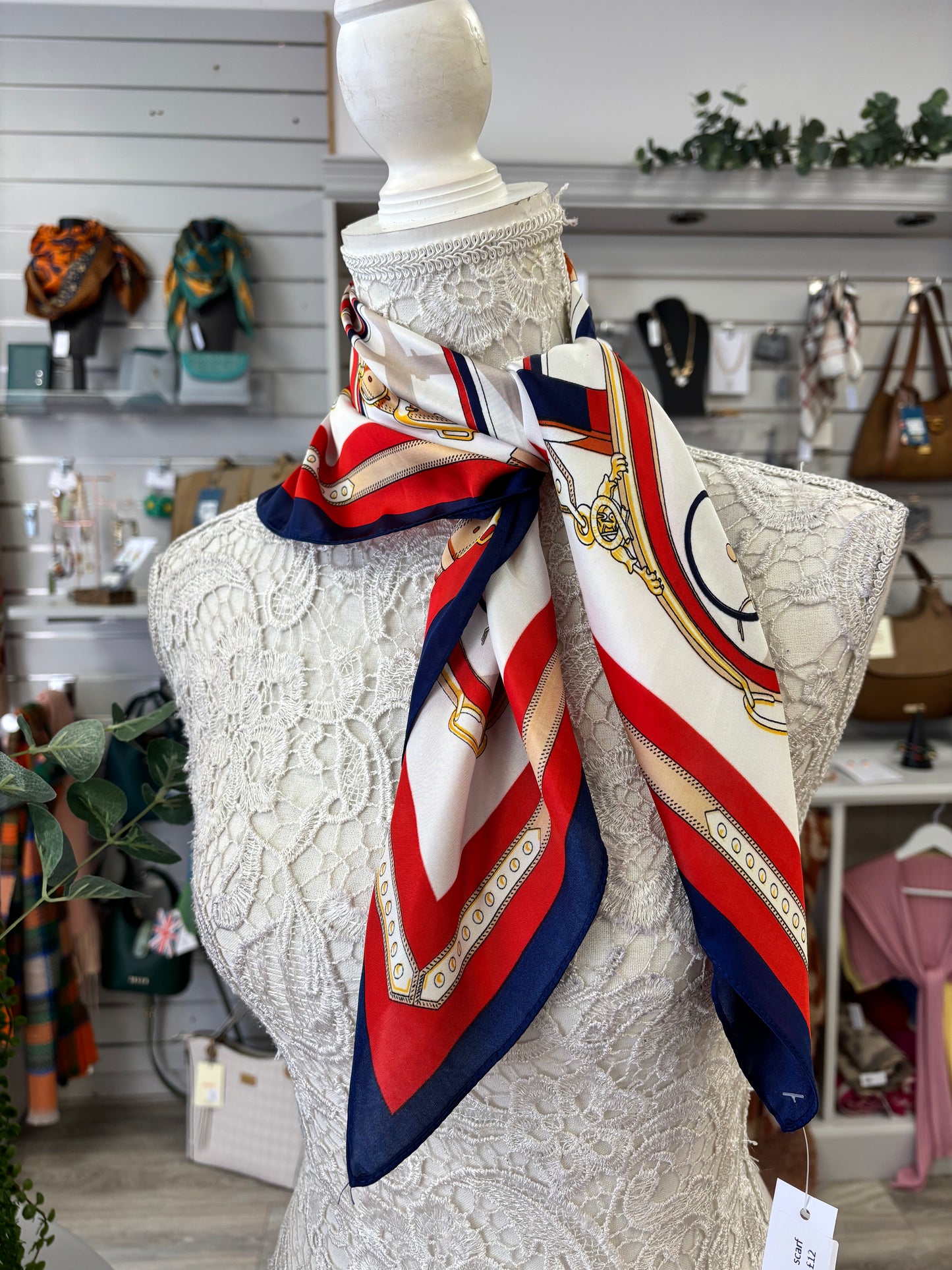Kimmy belt print neck scarf