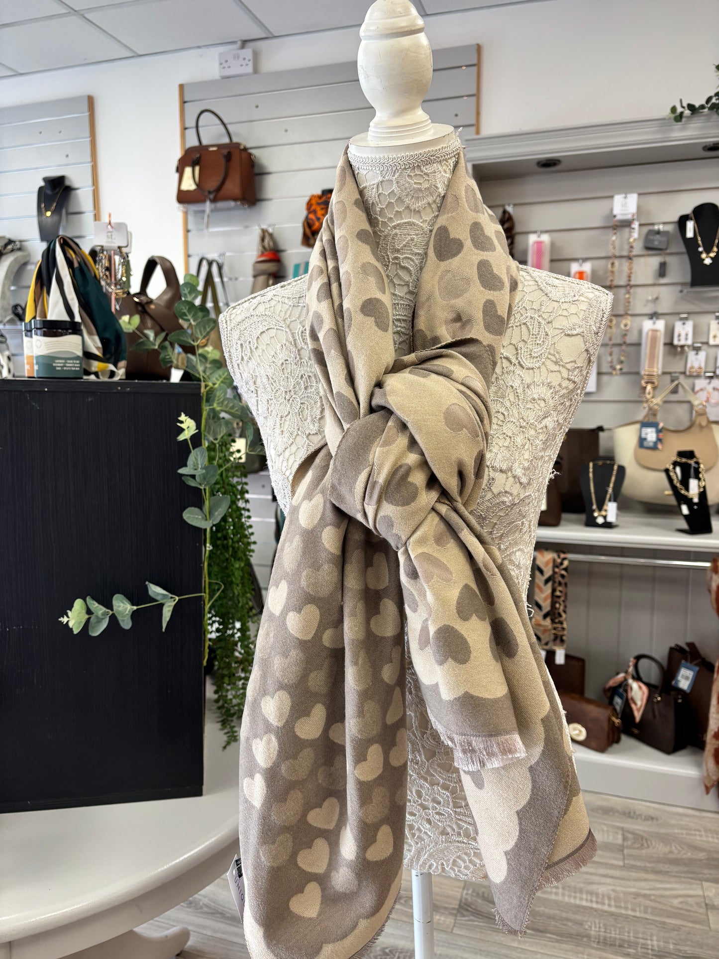 Harriet heart print scarf