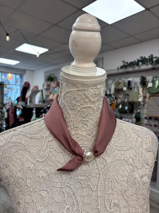 Clarke cinnamon rose plain scarf