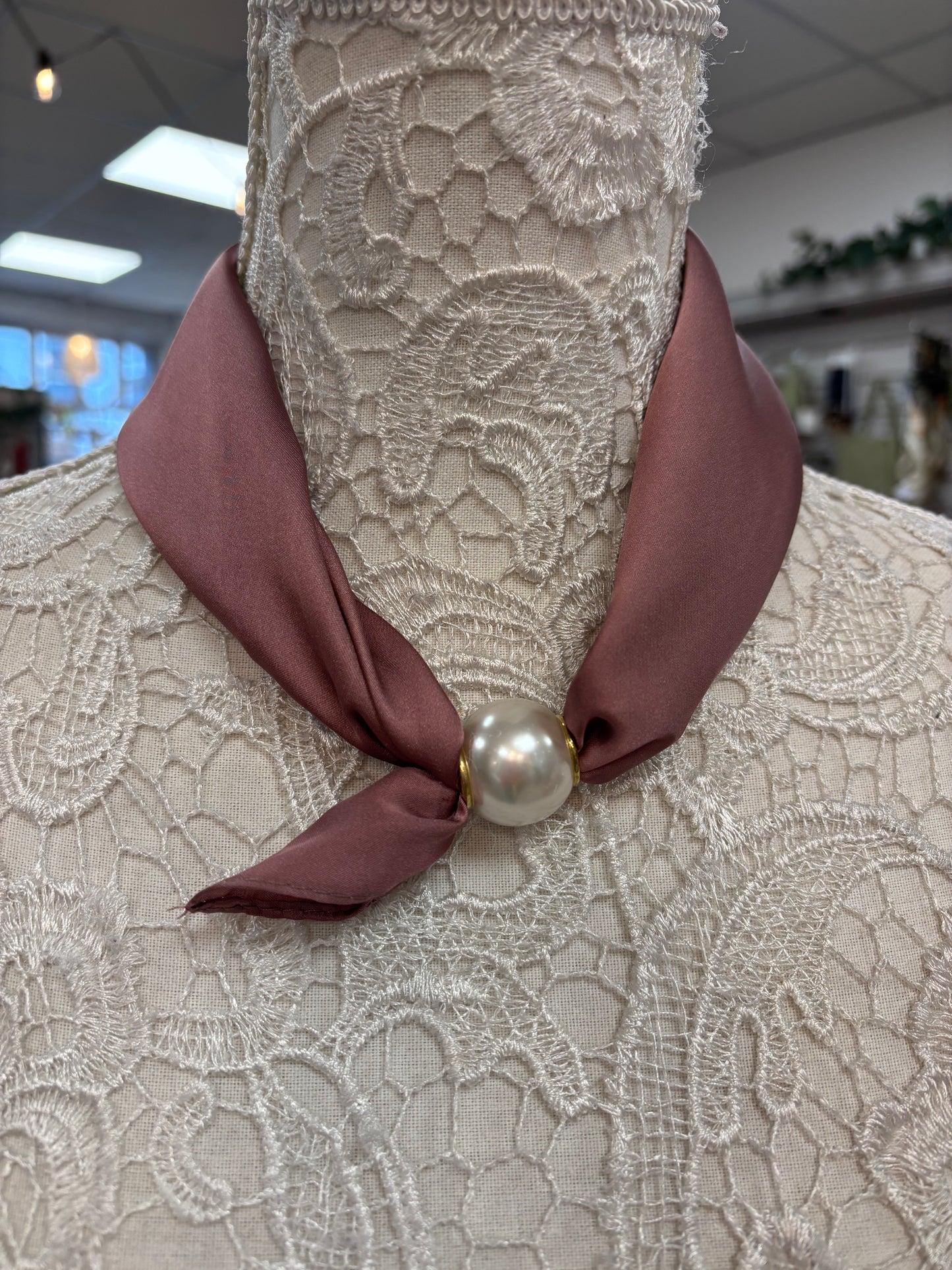 Clarke cinnamon rose plain scarf