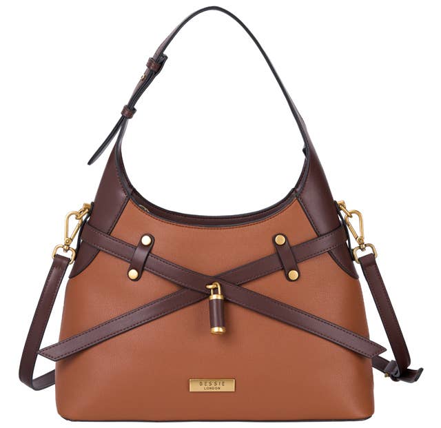 CHERRY CONTEMPORARY HARNESS SHOULDER BAG