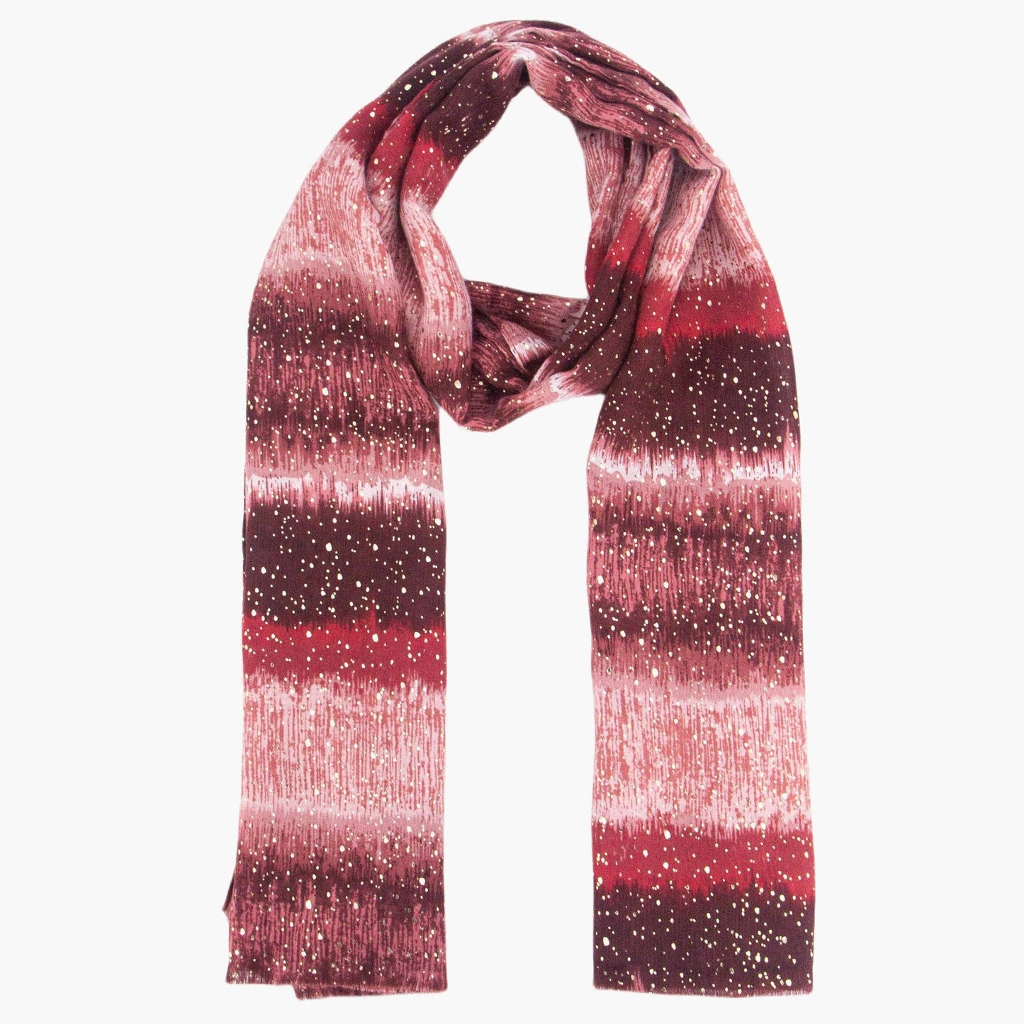 Isla Red Ombre Stripe Lightweight Scarf
