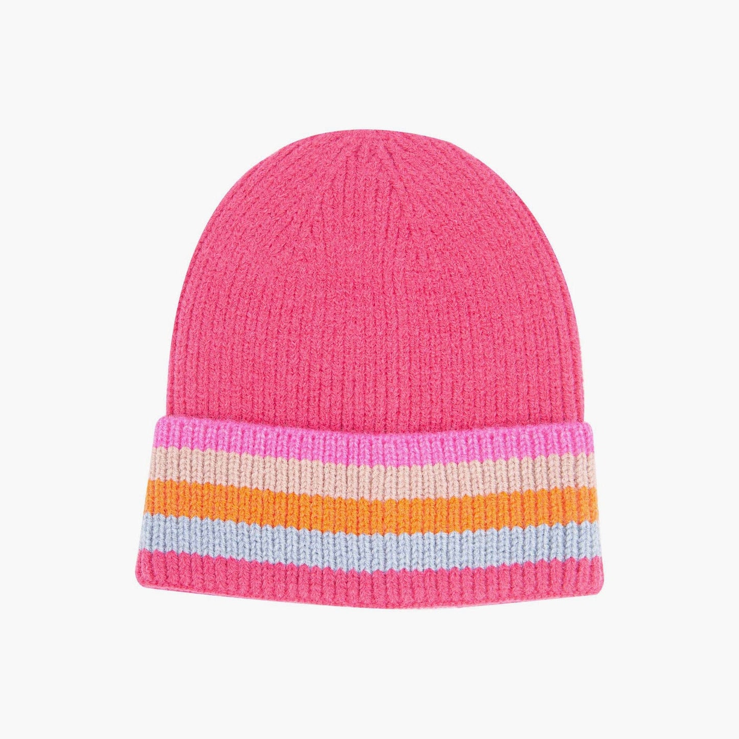 Delta Hot Pink Rainbow Stripe beanie