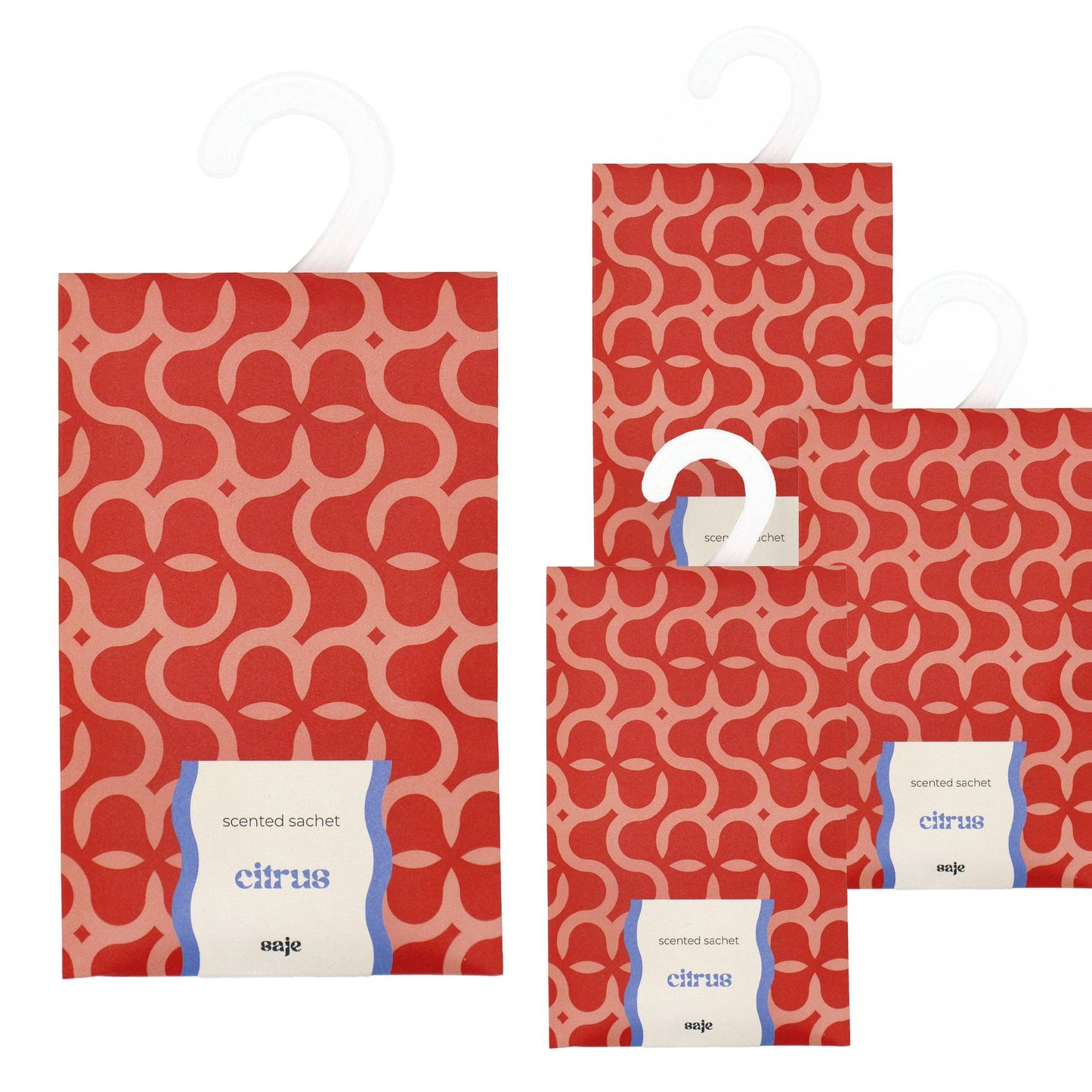 Saje Scented Hanging Sachet - Set of 4 Citrus