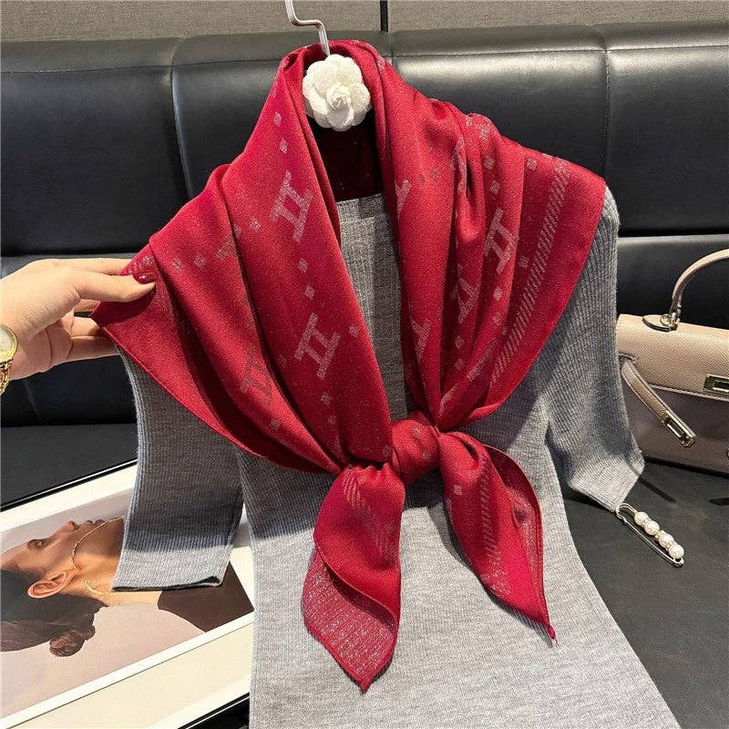 Kinsley Silk Scarf With Print