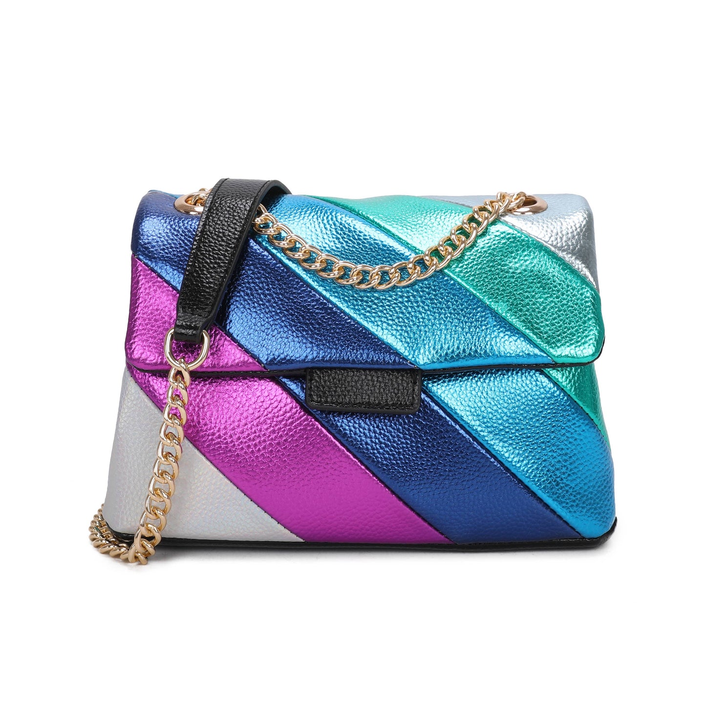 Maddox Metallic Stripes Bag