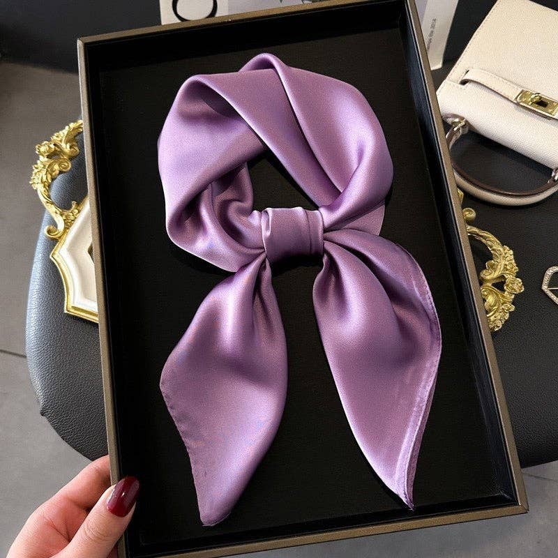 Kali Solid Color Silk Square Scarf