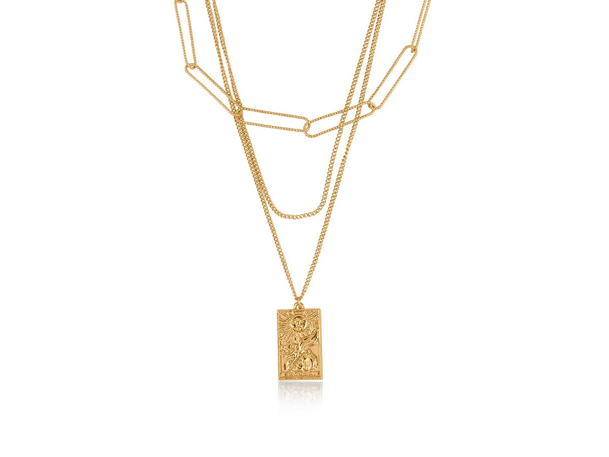 SELENA TWO ROW CHARM NECKLACE