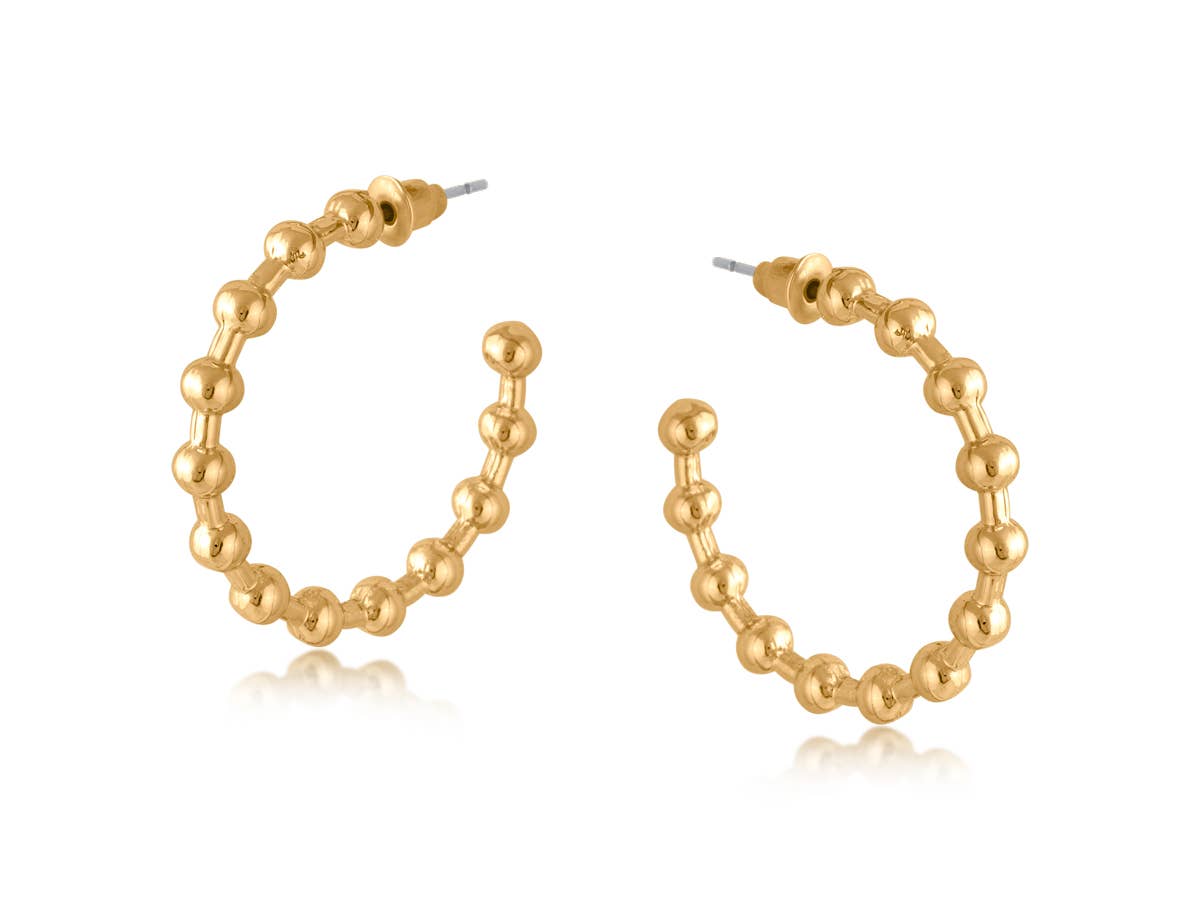 LOUISE BALL SHAPED HOOP EARRINGS