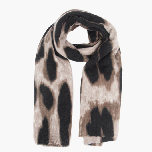 Lois Neutral Leopard Lightweight Scarf