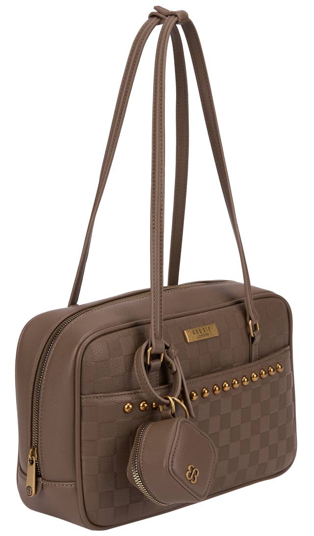 Ember EMBOSSED SHOULDER BAG WITH TINY COIN BAG