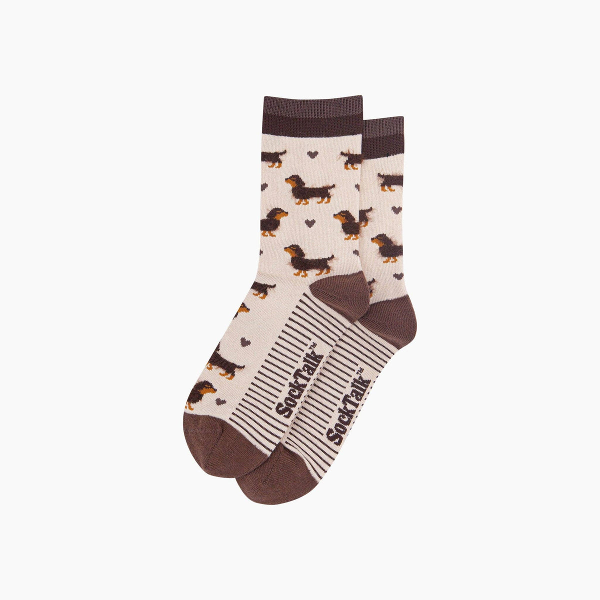 Cream Sausage Dog Women's Fluffy Bamboo Socks