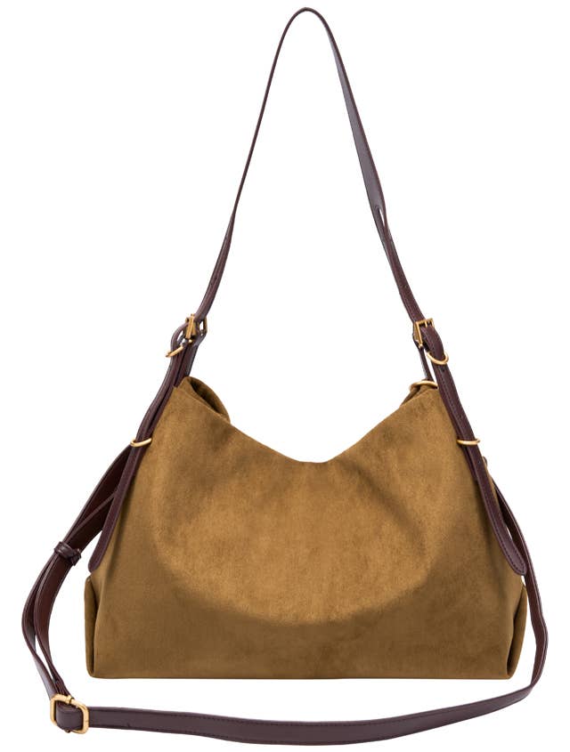 SMITHY SLOUCHY SUEDETTE SHOULDER BAG