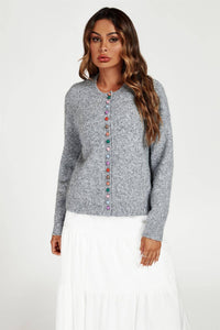 Moya Cardigan with Rainbow Buttons