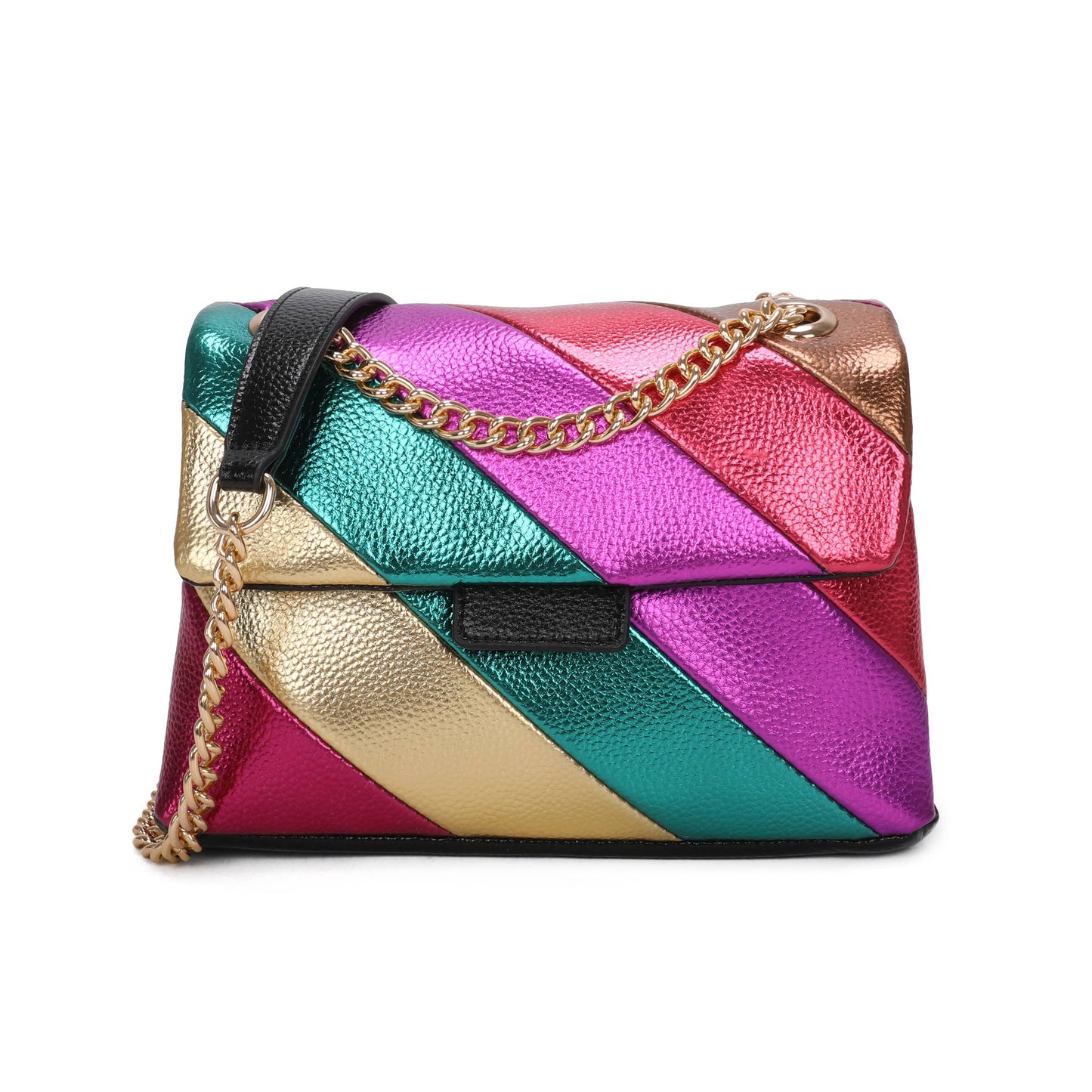Maddox Metallic Stripes Bag