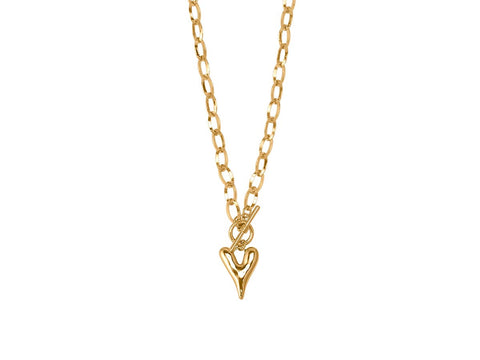 DARIA PUFF HEART CHAIN NECKLACE