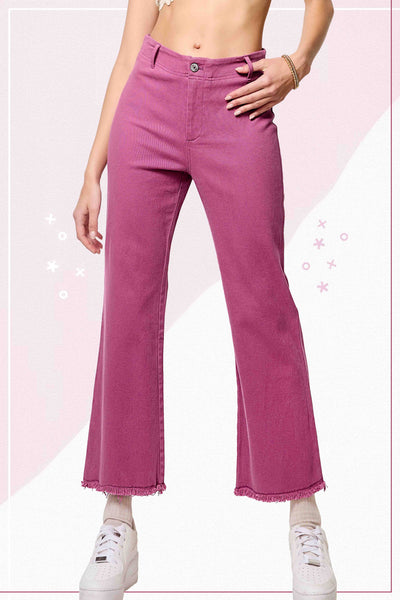 Molley Soft Washed Stretchy High Waisted Flare Pants