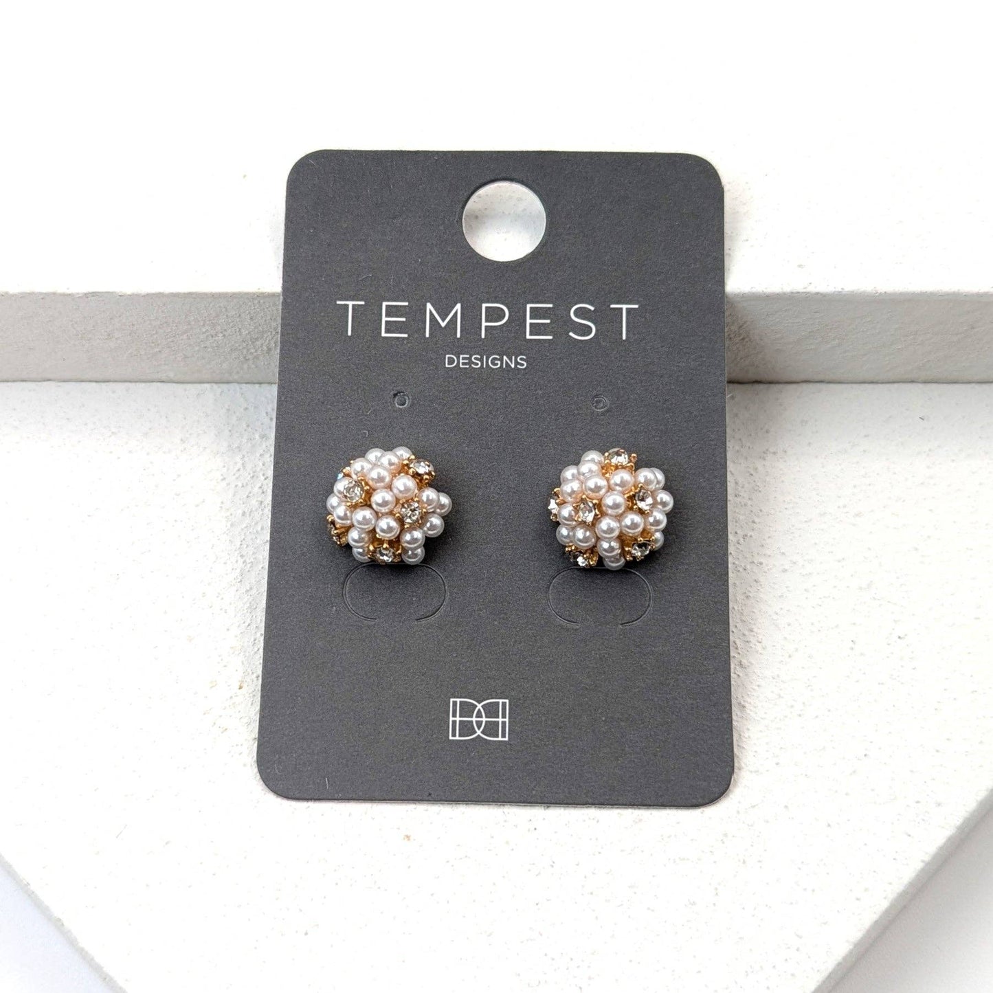 Shan Small pearl encrusted earrings
