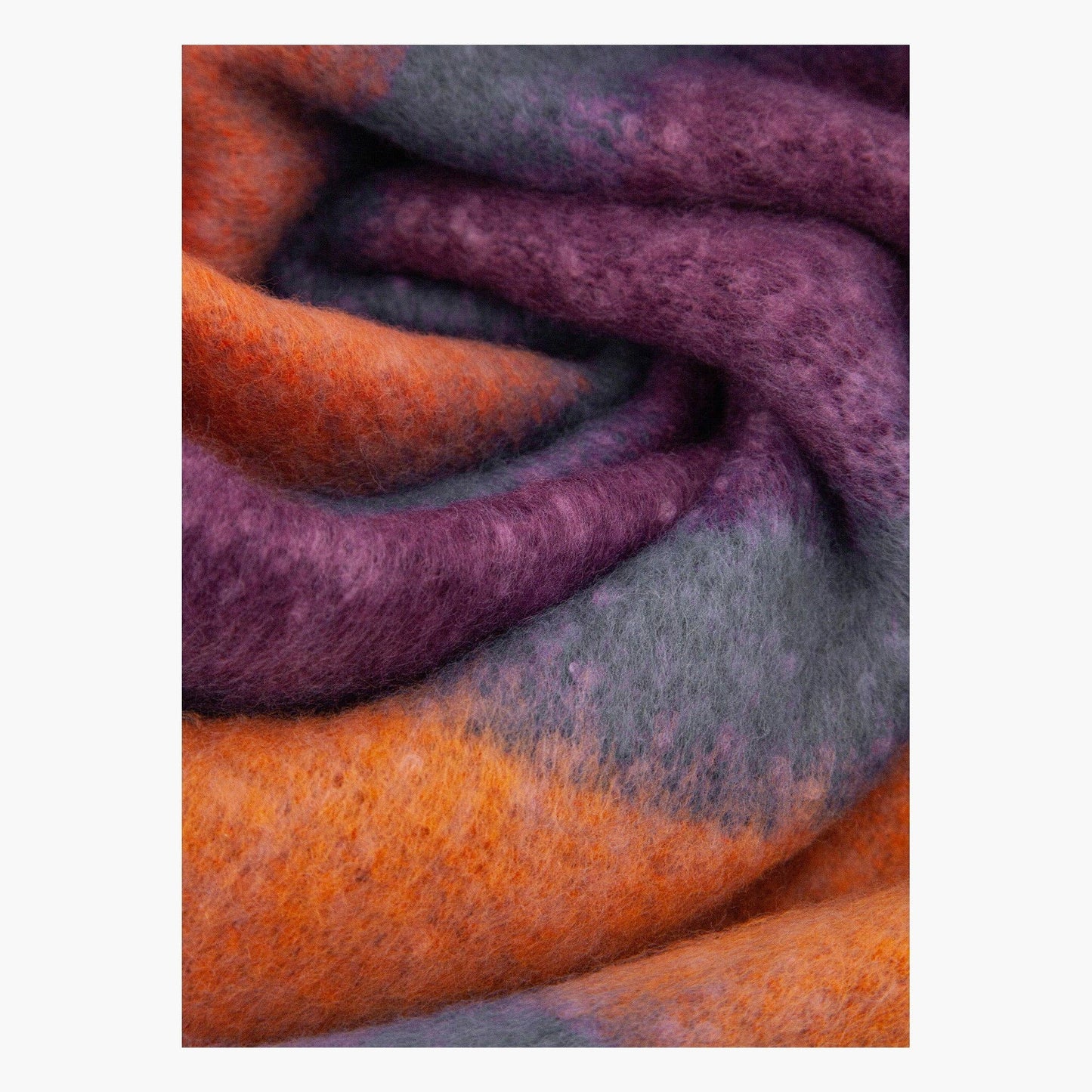 Blair Lilac/Orange Colour Block Stripe Heavyweight Scarf