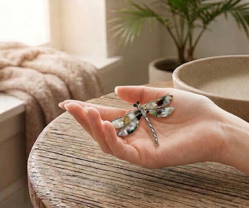 Resin Dragonfly Brooch – Multicolour