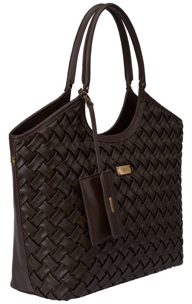 Olive OVERSIZED BASKET WEAVE TOTE