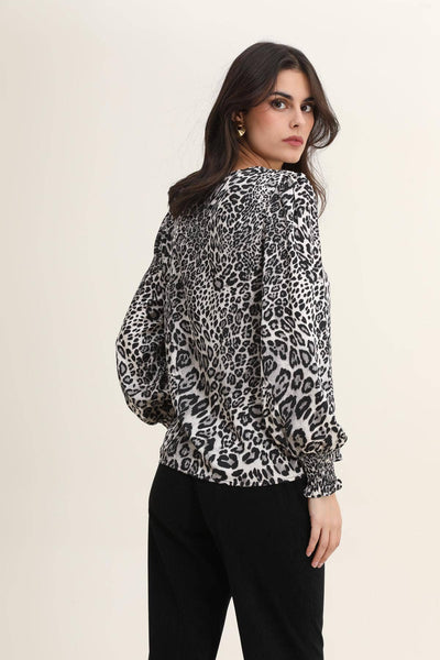 Hollie Leopard print blouse